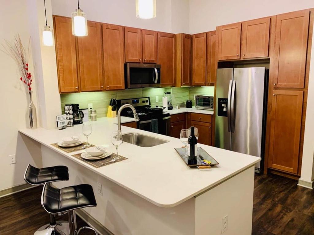 Downtown Apt Free Parking - Pool - Gym - Fully Kitchen Х'юстон Екстер'єр фото